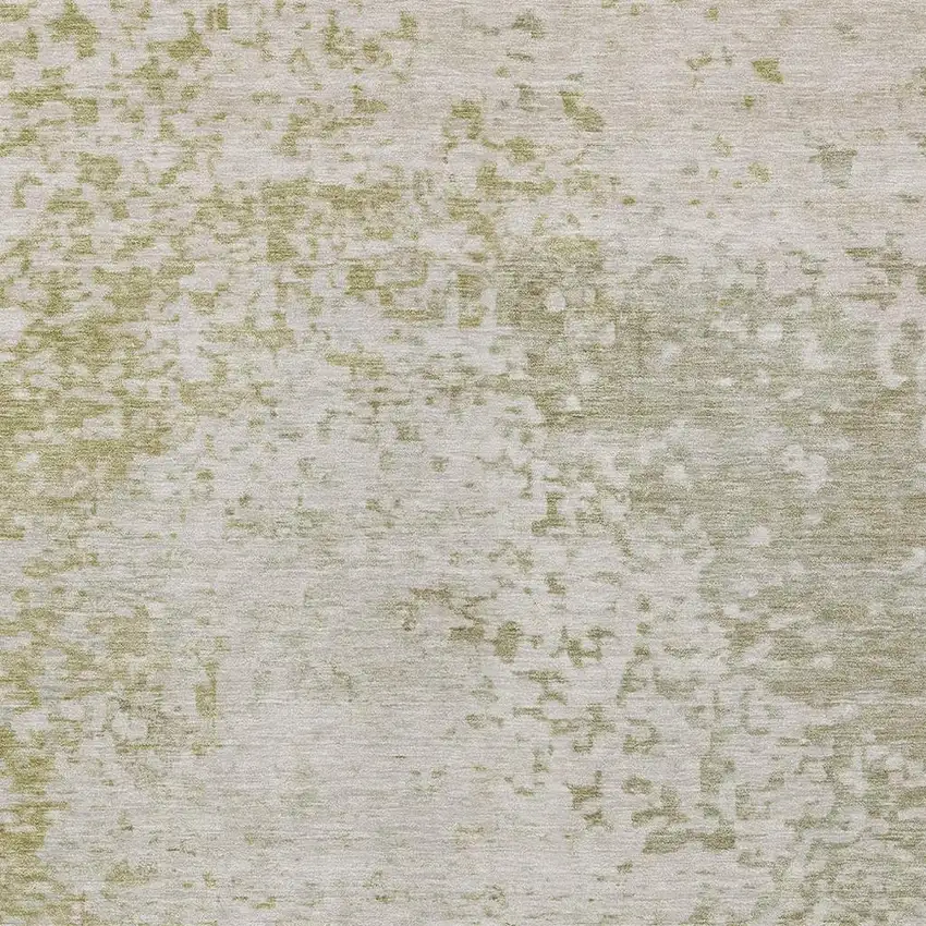 Beige And Ivory Abstract Washable Indoor Outdoor Area Rug Photo 4