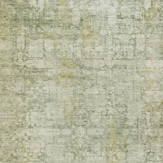 Beige And Ivory Abstract Washable Indoor Outdoor Area Rug Photo 3