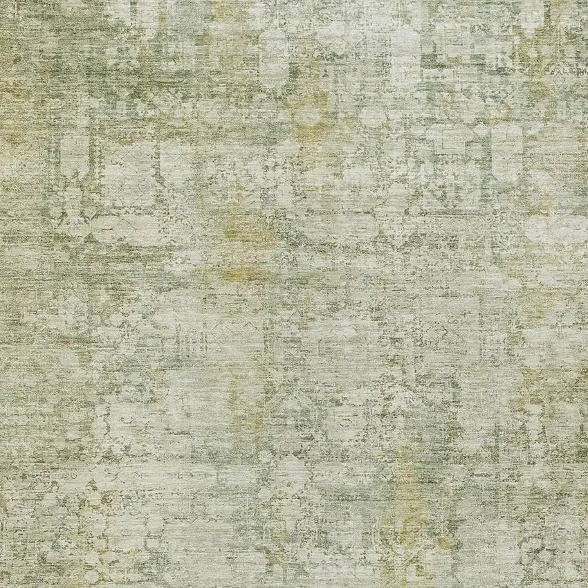 Beige And Ivory Abstract Washable Indoor Outdoor Area Rug Photo 3