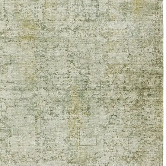 Beige And Ivory Abstract Washable Indoor Outdoor Area Rug Photo 6