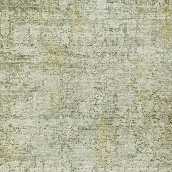 Beige And Ivory Abstract Washable Indoor Outdoor Area Rug Photo 4