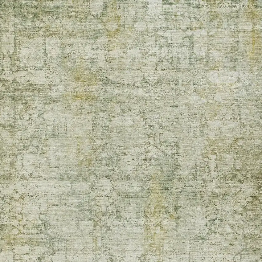 Beige And Ivory Abstract Washable Indoor Outdoor Area Rug Photo 4