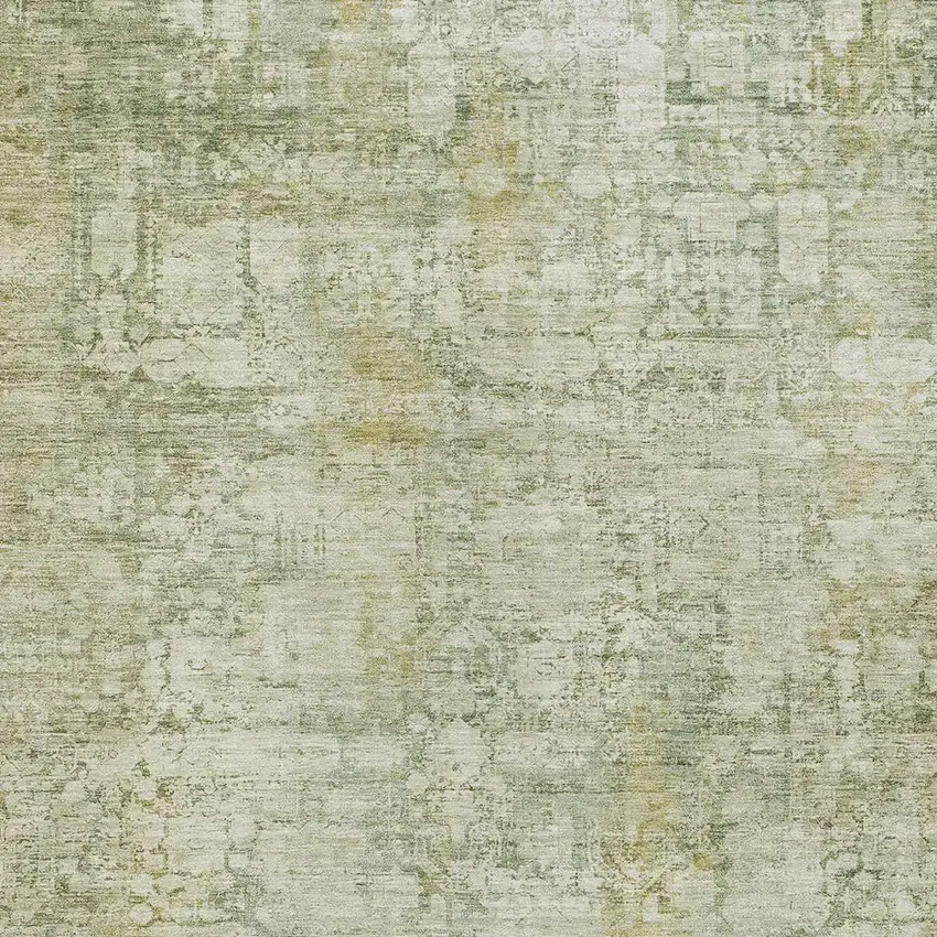Beige And Ivory Abstract Washable Indoor Outdoor Area Rug Photo 7