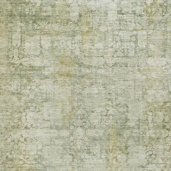 Beige And Ivory Abstract Washable Indoor Outdoor Area Rug Photo 4