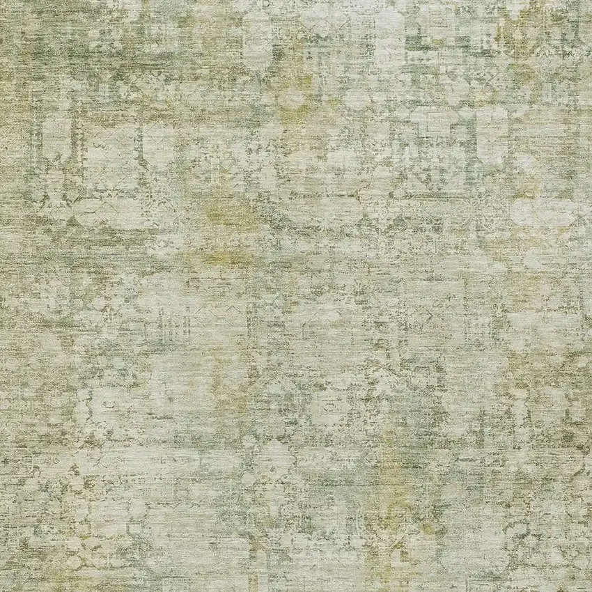 Beige And Ivory Abstract Washable Indoor Outdoor Area Rug Photo 4