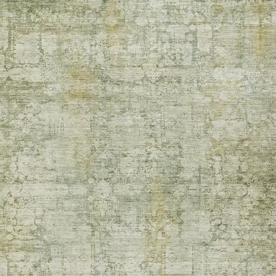 Beige And Ivory Abstract Washable Indoor Outdoor Area Rug Photo 3