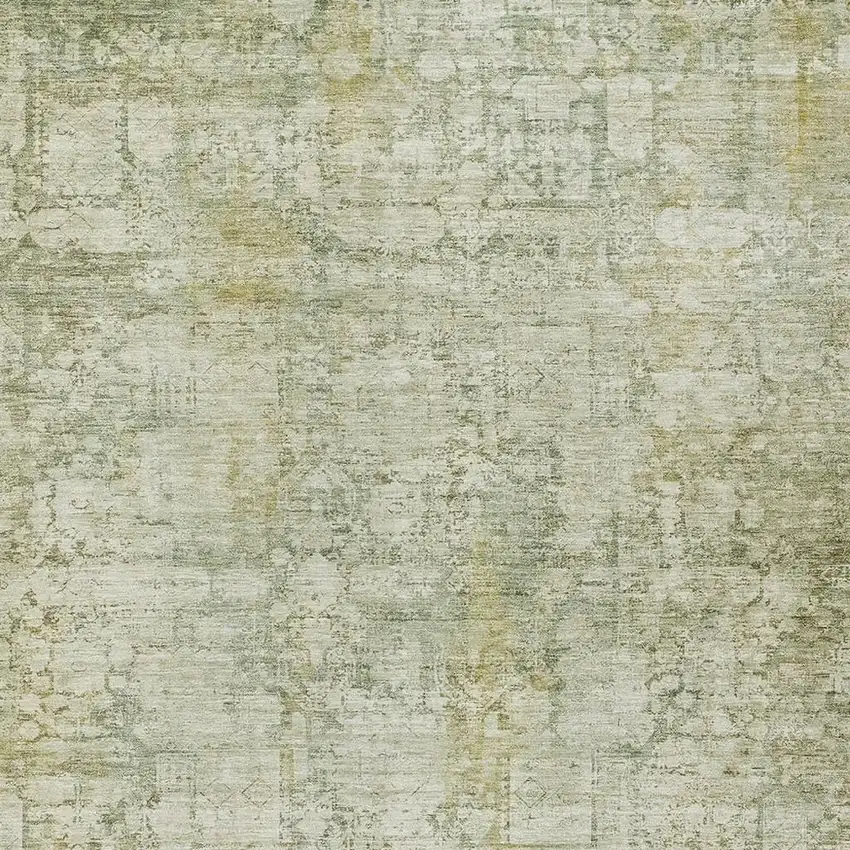 Beige And Ivory Abstract Washable Indoor Outdoor Area Rug Photo 3