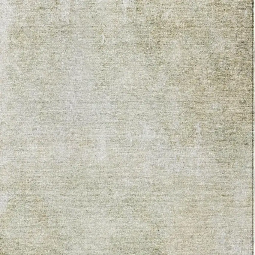 Beige And Ivory Abstract Washable Indoor Outdoor Area Rug Photo 3