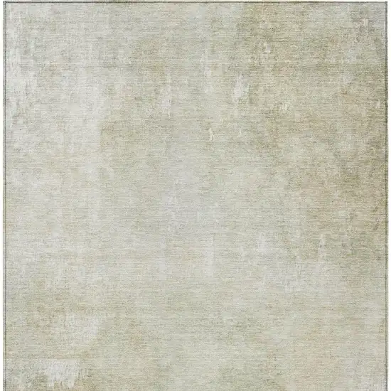 Beige And Ivory Abstract Washable Indoor Outdoor Area Rug Photo 4