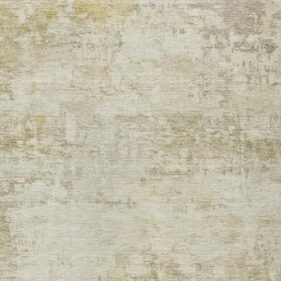 Beige And Ivory Abstract Washable Indoor Outdoor Area Rug Photo 2