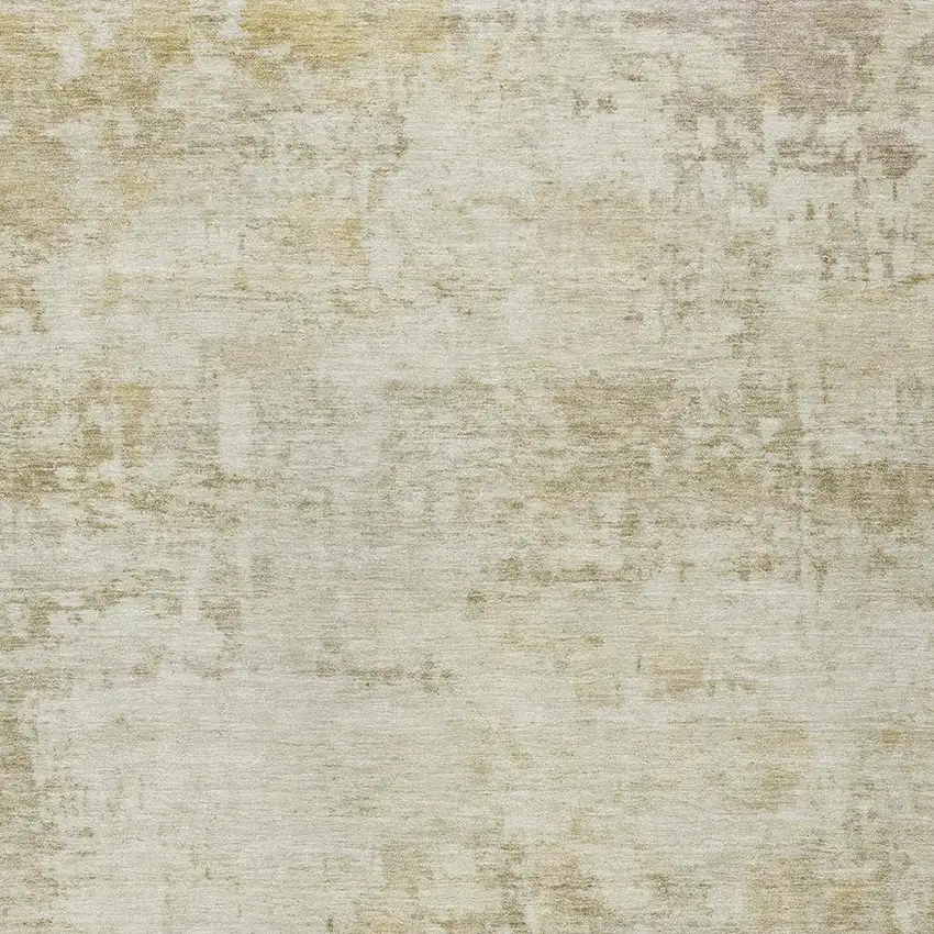 Beige And Ivory Abstract Washable Indoor Outdoor Area Rug Photo 2