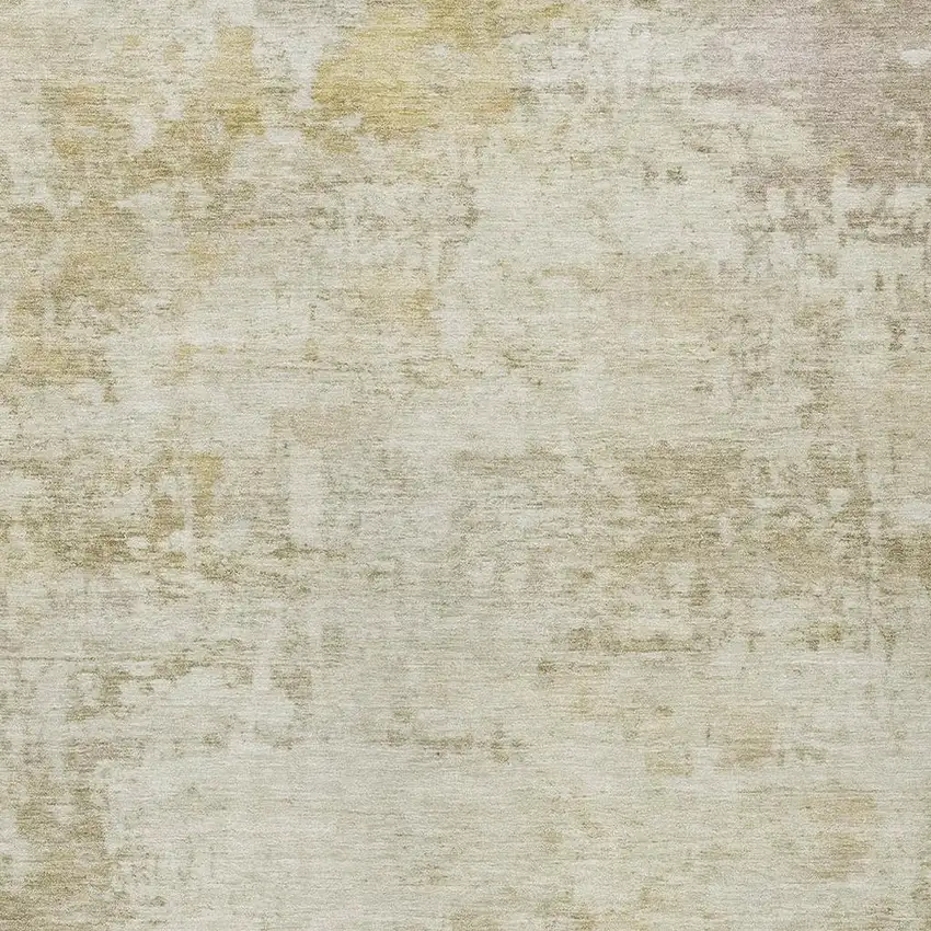 Beige And Ivory Abstract Washable Indoor Outdoor Area Rug Photo 2