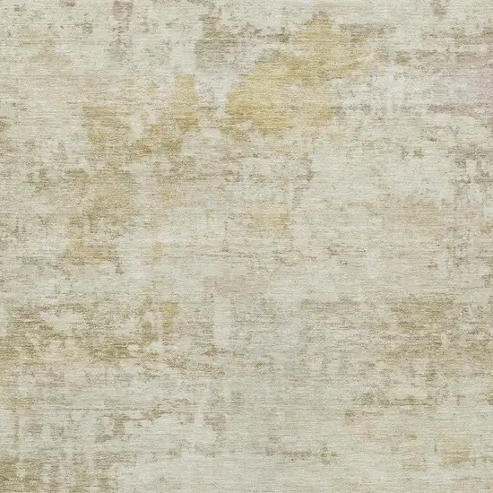 Beige And Ivory Abstract Washable Indoor Outdoor Area Rug Photo 2