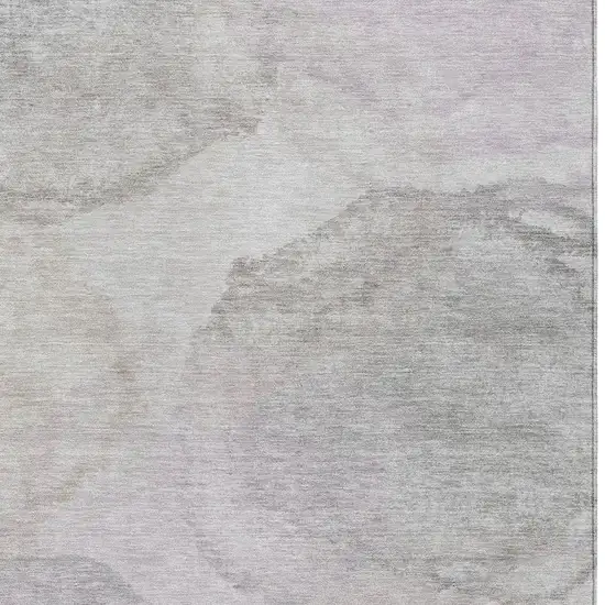 Beige And Ivory Abstract Washable Indoor Outdoor Area Rug Photo 2