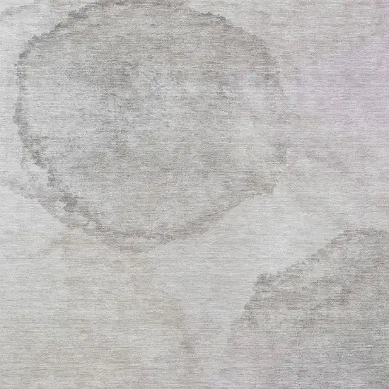 Beige And Ivory Abstract Washable Indoor Outdoor Area Rug Photo 2