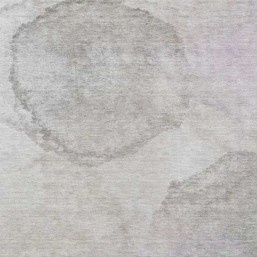 Beige And Ivory Abstract Washable Indoor Outdoor Area Rug Photo 2