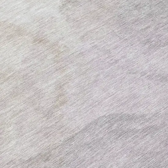 Beige And Ivory Abstract Washable Indoor Outdoor Area Rug Photo 9