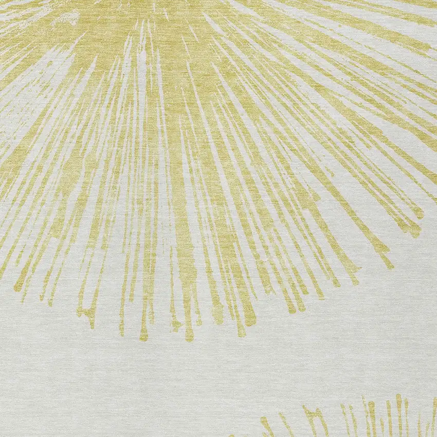 Beige And Ivory Abstract Washable Indoor Outdoor Area Rug Photo 4