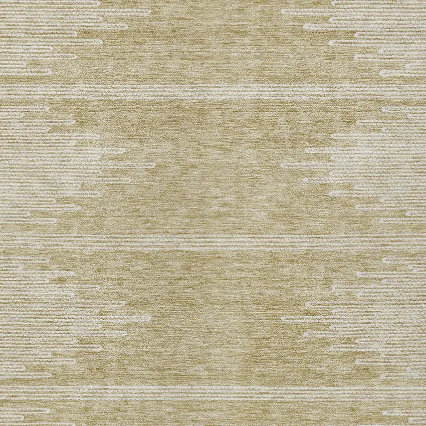 Beige And Ivory Abstract Washable Indoor Outdoor Area Rug Photo 6