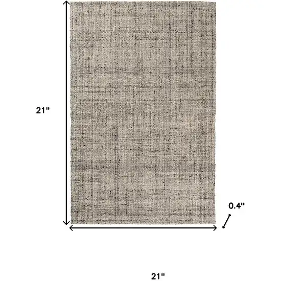 Beige And Ivory Checkered Hand Woven Area Rug Photo 3