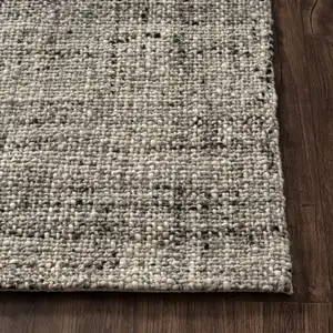 Photo of Beige And Ivory Checkered Hand Woven Area Rug