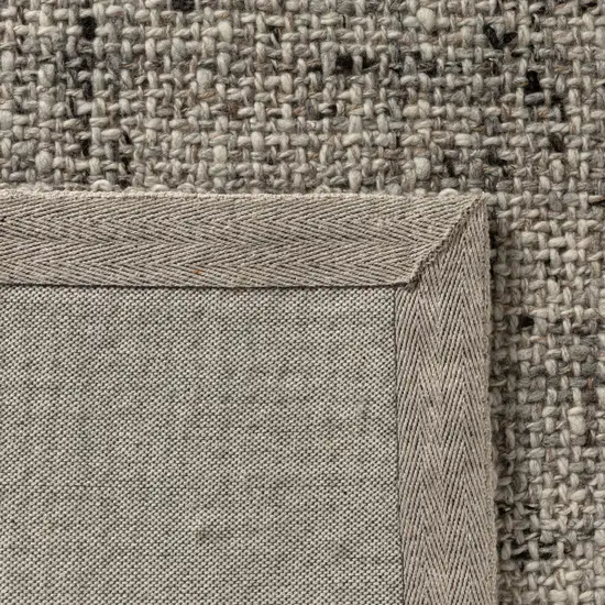 Beige And Ivory Checkered Hand Woven Area Rug Photo 9