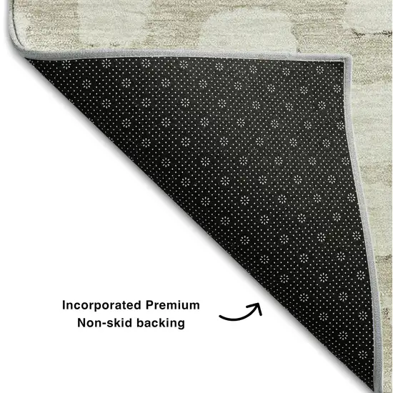 Beige And Ivory Cobblestone Washable Area Rug With UV Protection Photo 7