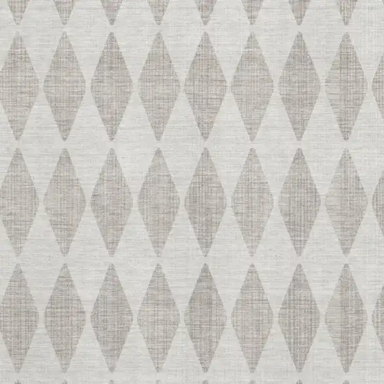 Beige And Ivory Diamond Washable Area Rug With UV Protection Photo 3