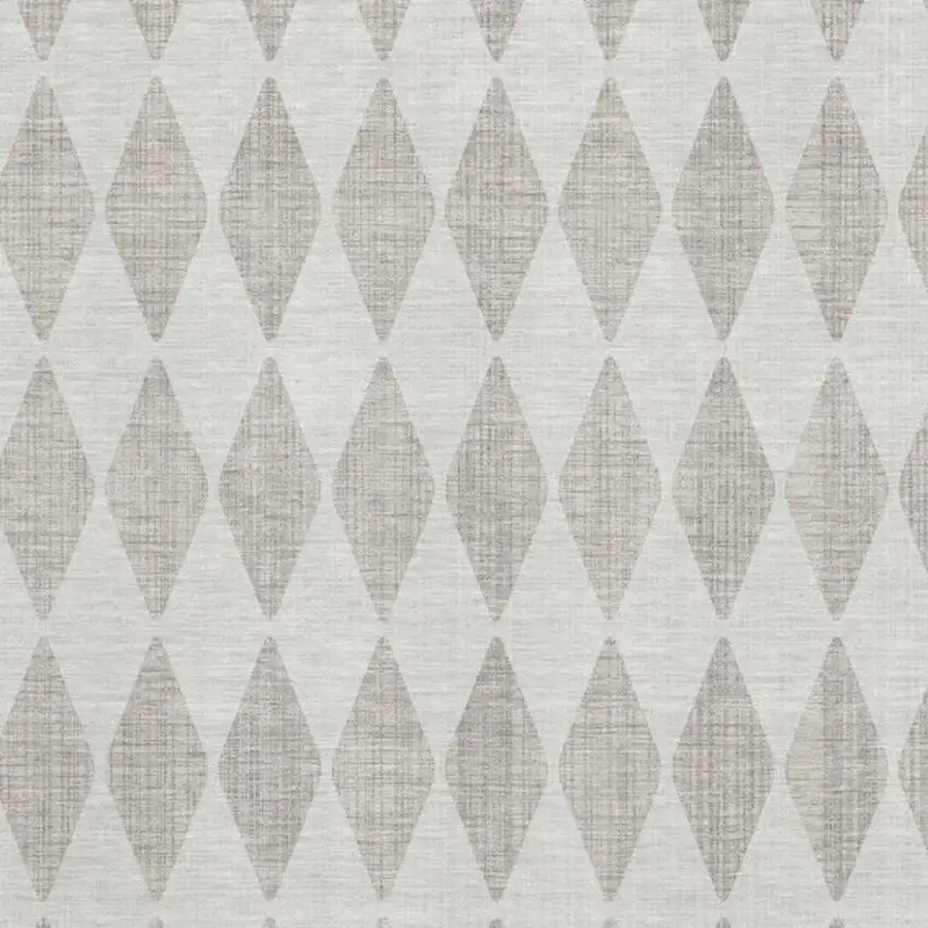 Beige And Ivory Diamond Washable Area Rug With UV Protection Photo 3