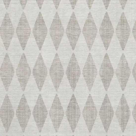 Beige And Ivory Diamond Washable Area Rug With UV Protection Photo 3