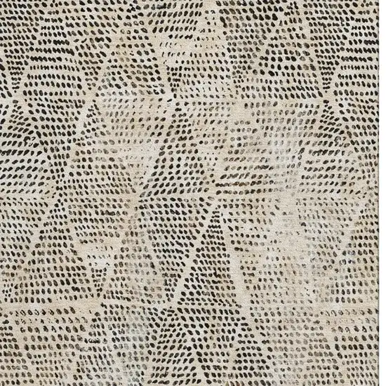 Beige And Ivory Diamond Washable Area Rug With UV Protection Photo 4