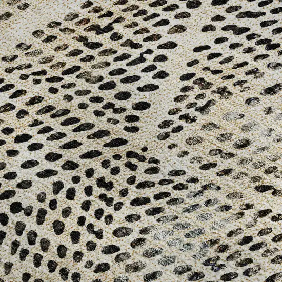 Beige And Ivory Diamond Washable Area Rug With UV Protection Photo 5