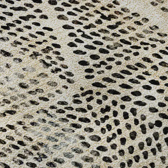 Beige And Ivory Diamond Washable Area Rug With UV Protection Photo 3