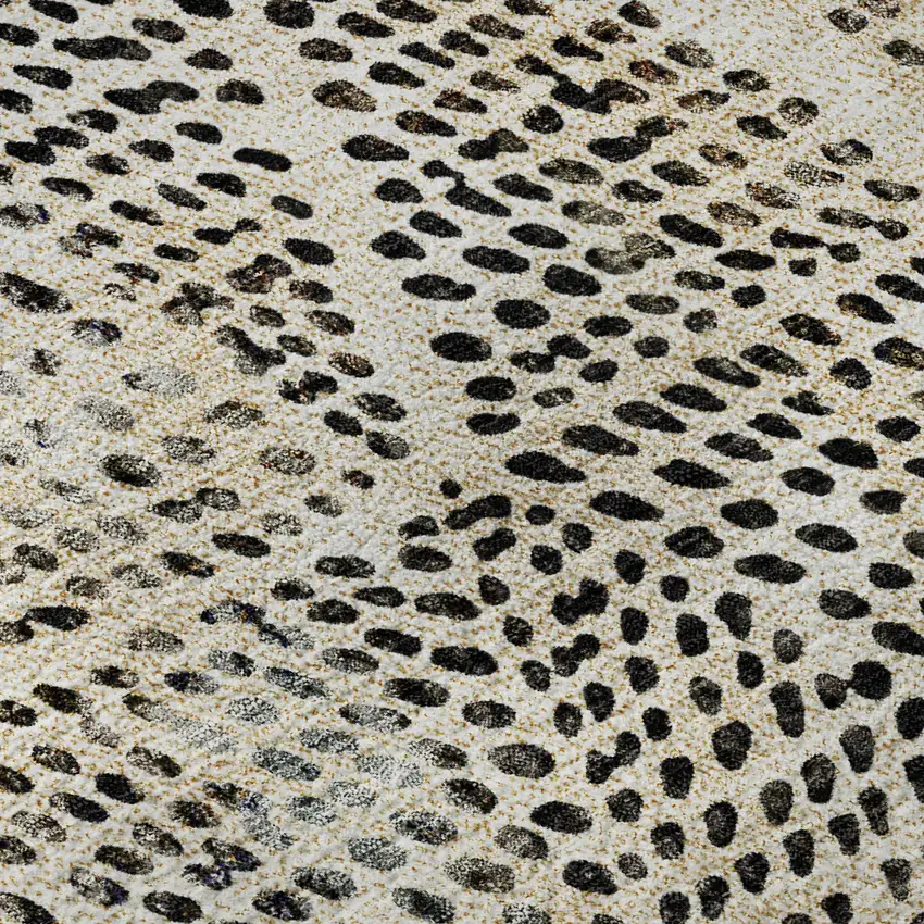 Beige And Ivory Diamond Washable Area Rug With UV Protection Photo 3