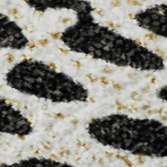 Beige And Ivory Diamond Washable Area Rug With UV Protection Photo 4