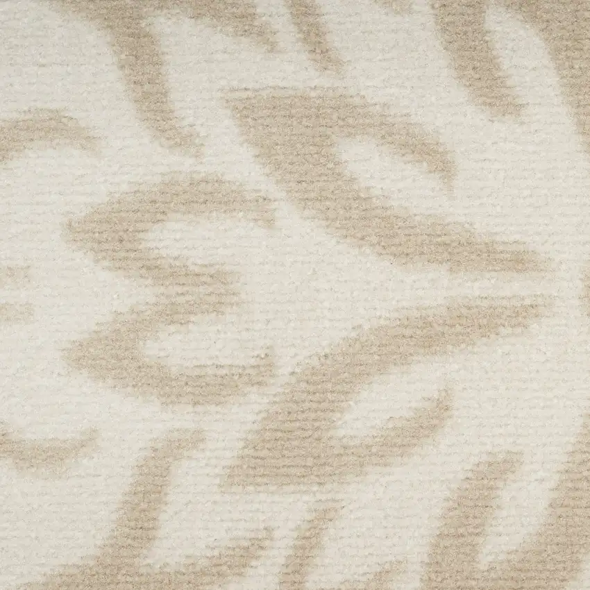 Beige And Ivory Floral Area Rug Photo 8