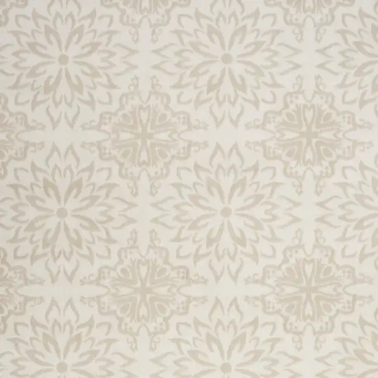 Beige And Ivory Floral Area Rug Photo 7