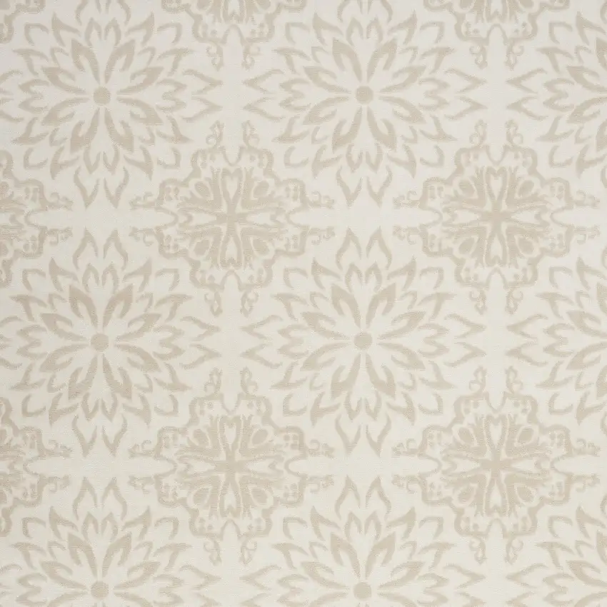 Beige And Ivory Floral Area Rug Photo 7