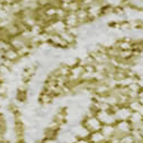 Beige And Ivory Floral Washable Area Rug With UV Protection Photo 3