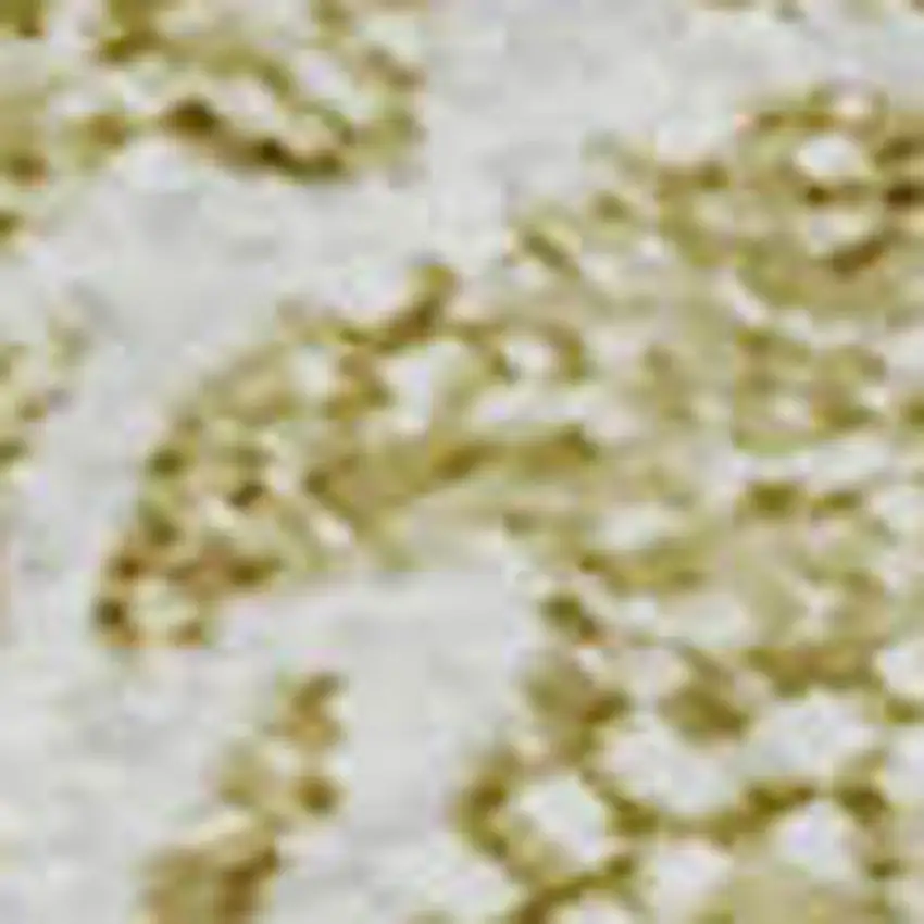 Beige And Ivory Floral Washable Area Rug With UV Protection Photo 2