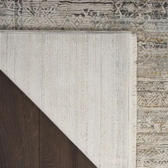 Beige And Ivory Geometric Area Rug Photo 7