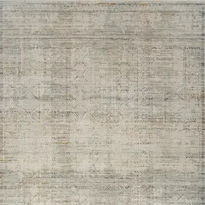 Photo of Beige And Ivory Geometric Area Rug