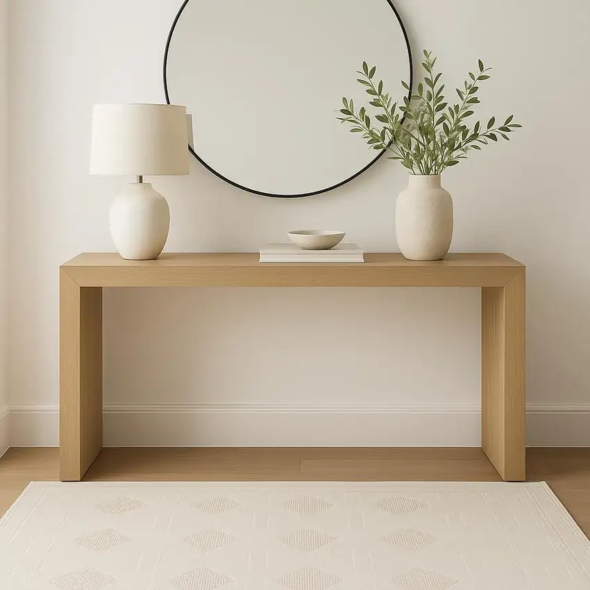 Beige And Ivory Geometric Area Rug Photo 1