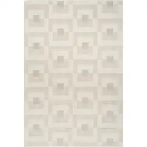 Photo of Beige And Ivory Geometric Area Rug