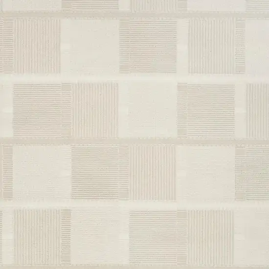Beige And Ivory Geometric Area Rug Photo 3