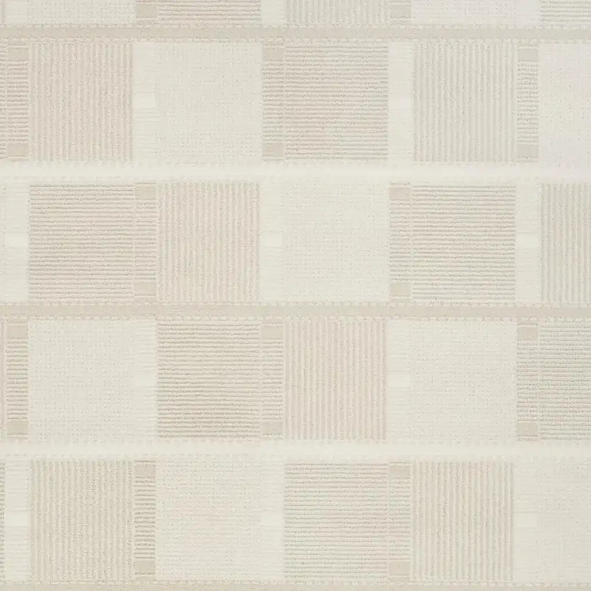 Beige And Ivory Geometric Area Rug Photo 3