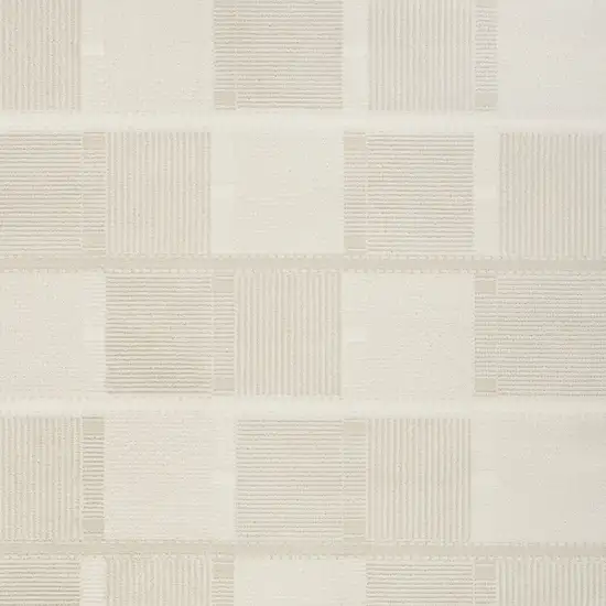 Beige And Ivory Geometric Area Rug Photo 8