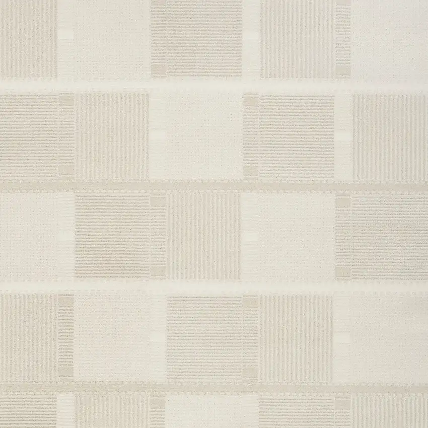 Beige And Ivory Geometric Area Rug Photo 8
