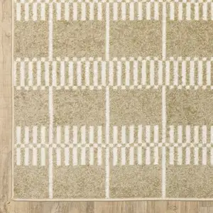 Photo of Beige And Ivory Geometric Area Rug