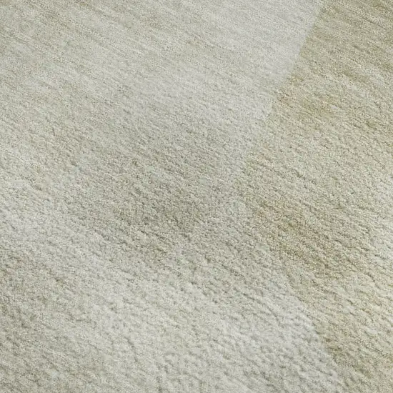 Beige And Ivory Geometric Washable Area Rug With UV Protection Photo 2